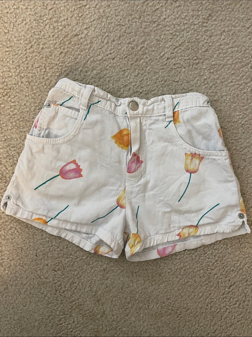 Vintage Baby Guess Floral Tulip Shorts, Size 6Y